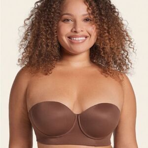 Leonisa Bra 360 Strapless Contouring Bra Size 38 Brown‎ NWT